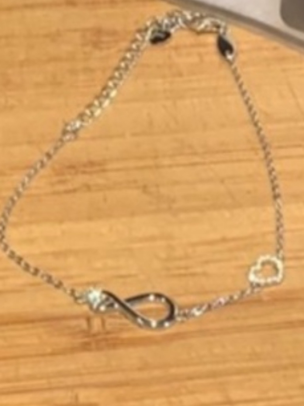 925 Sterling Silver Infinity Heart Moissanite Bracelet - - Picture 3 of 11